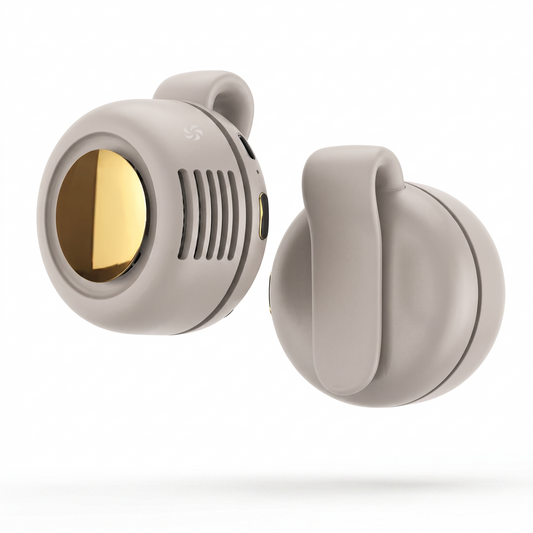Mini ventilador portátil con clip Coolio, color gris
